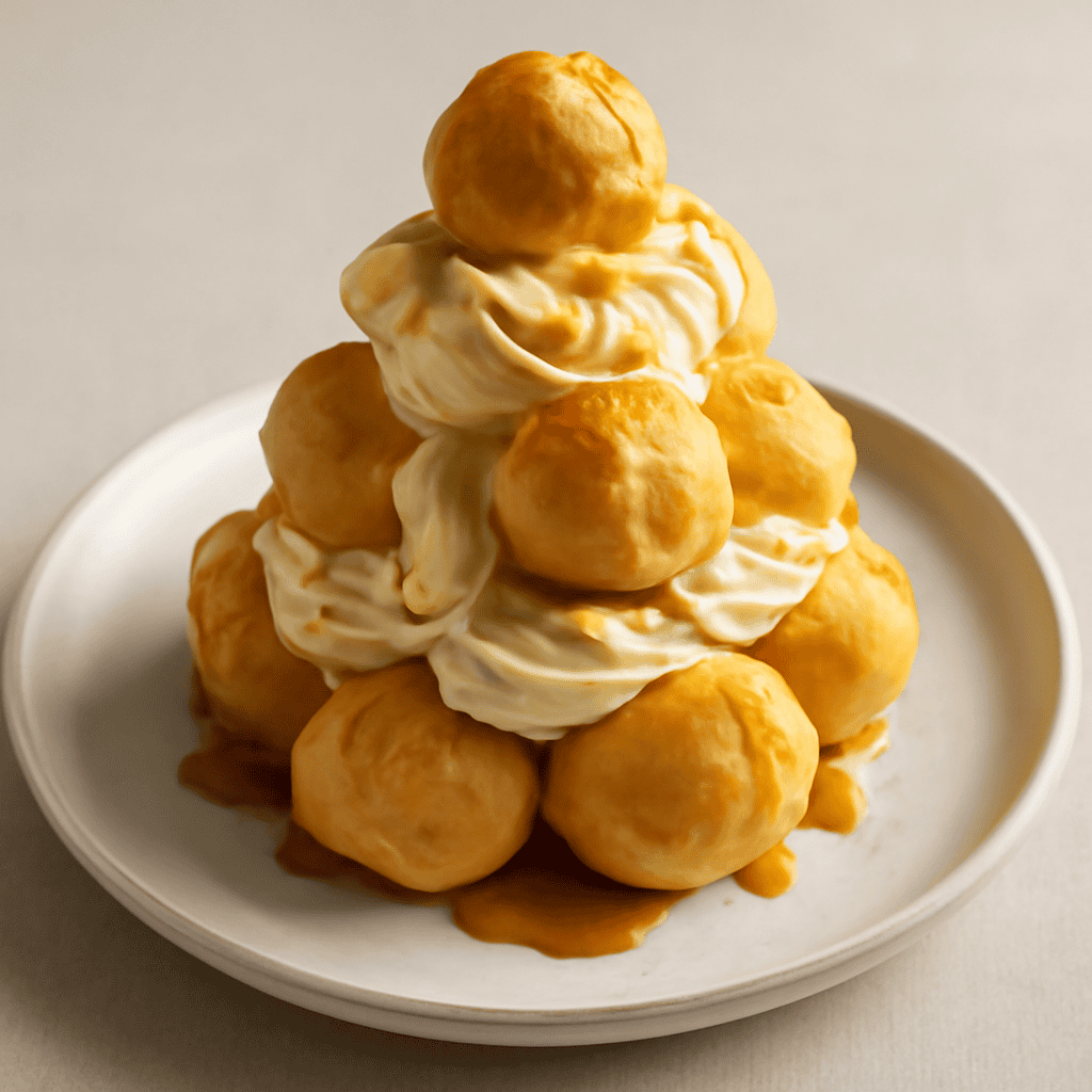 Croquembuche con crema chantilly al frutto della passione