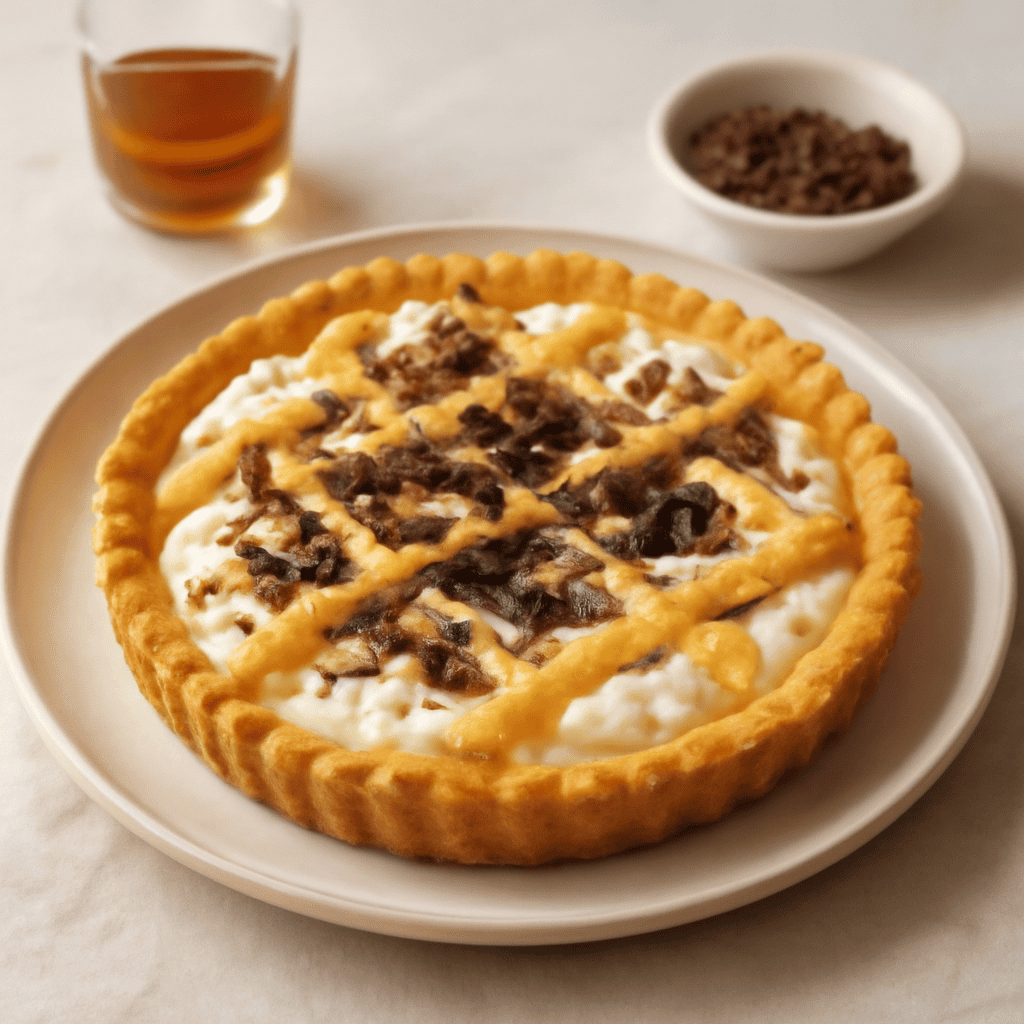 Crostata al rum con ricca e ricotta