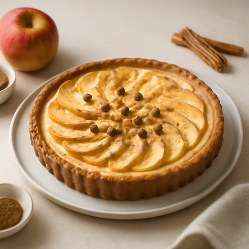 CROSTATA CON BISCUIT ALLA CANNELLA, CREMA E MELE