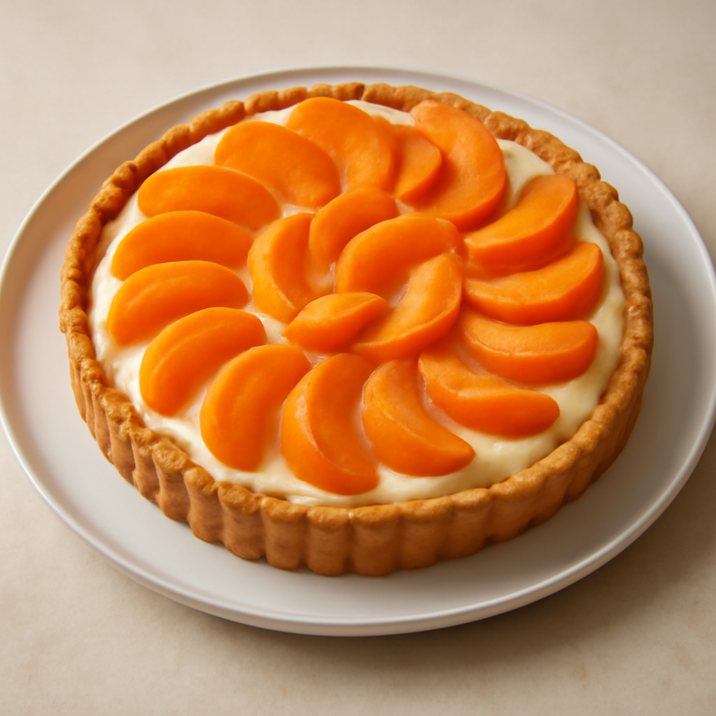 Crostata con ricotta alla strega e albicocche
