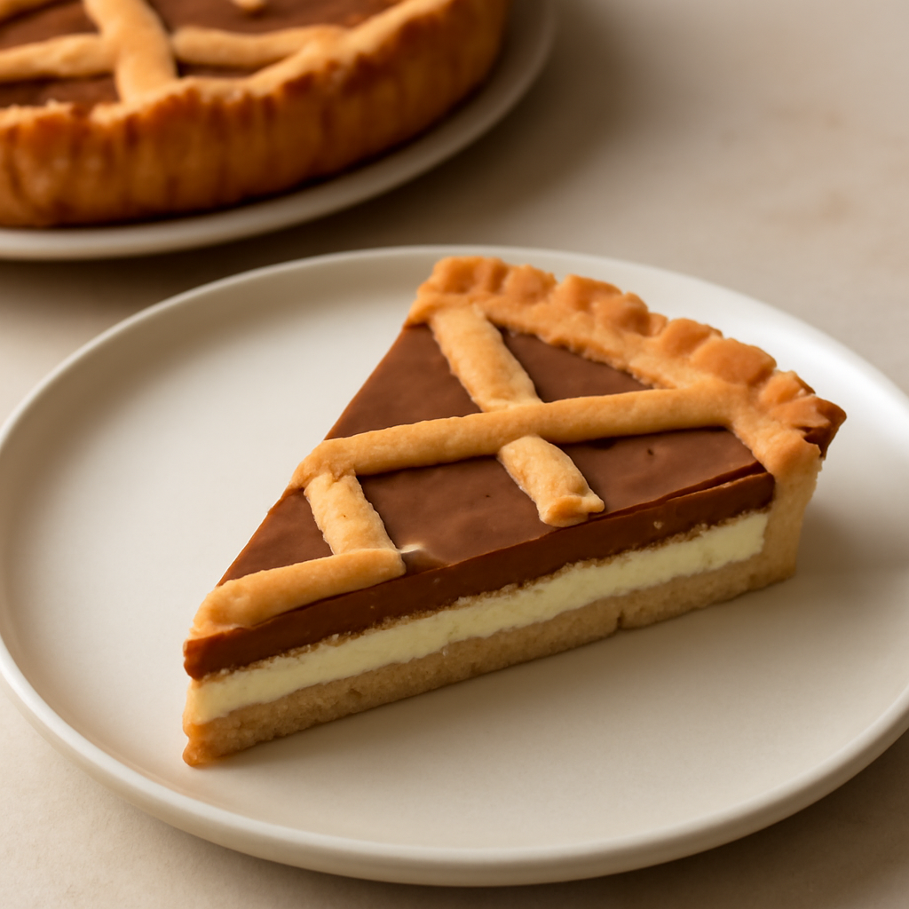 Crostata con ricotta e crema alla nocciola