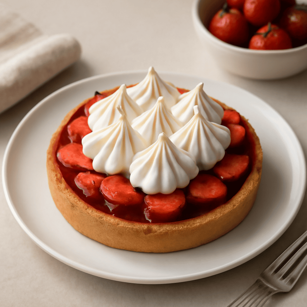 Crostata di fragole meringata