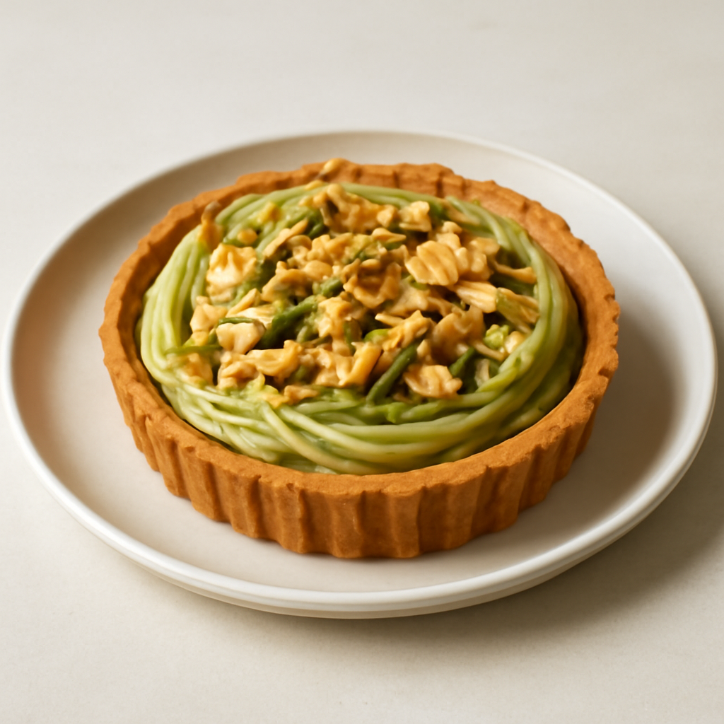 Crostata di mandorle e crema di pistacchio