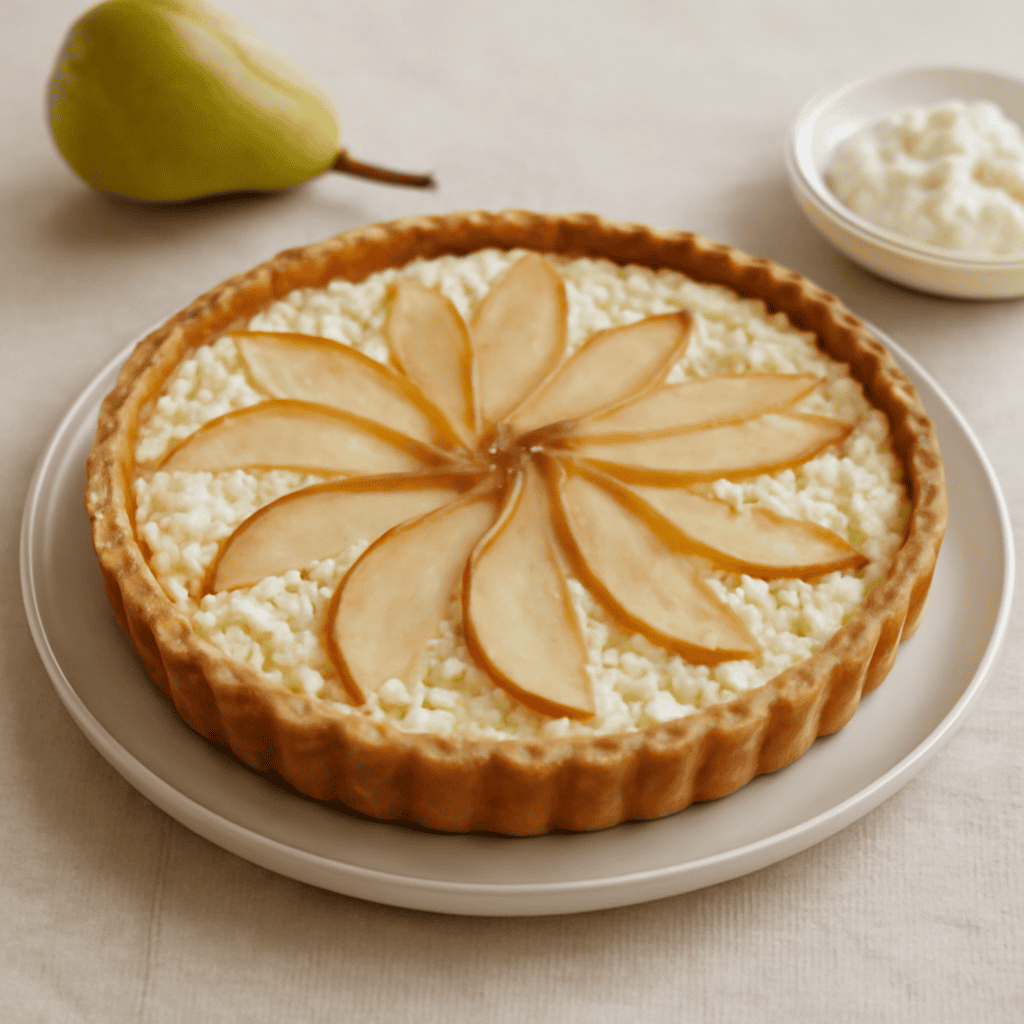 Crostata di ricotta e pere