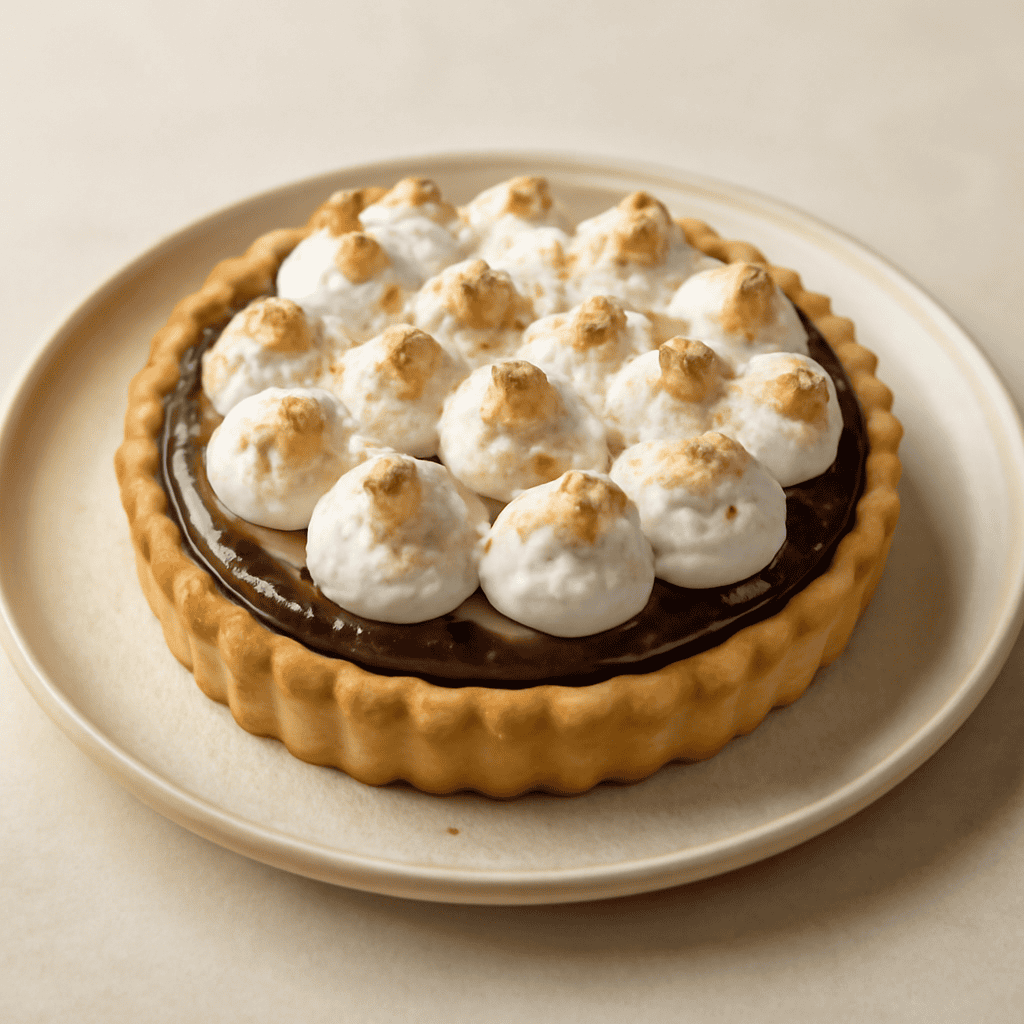 Crostata meringata con crema di cioccolato
