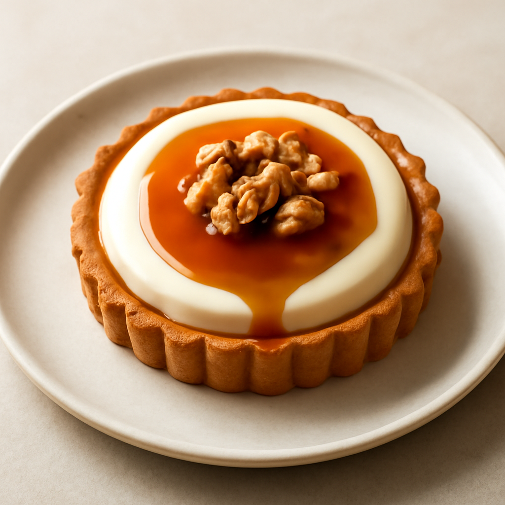 Crostata panna cotta e caramello