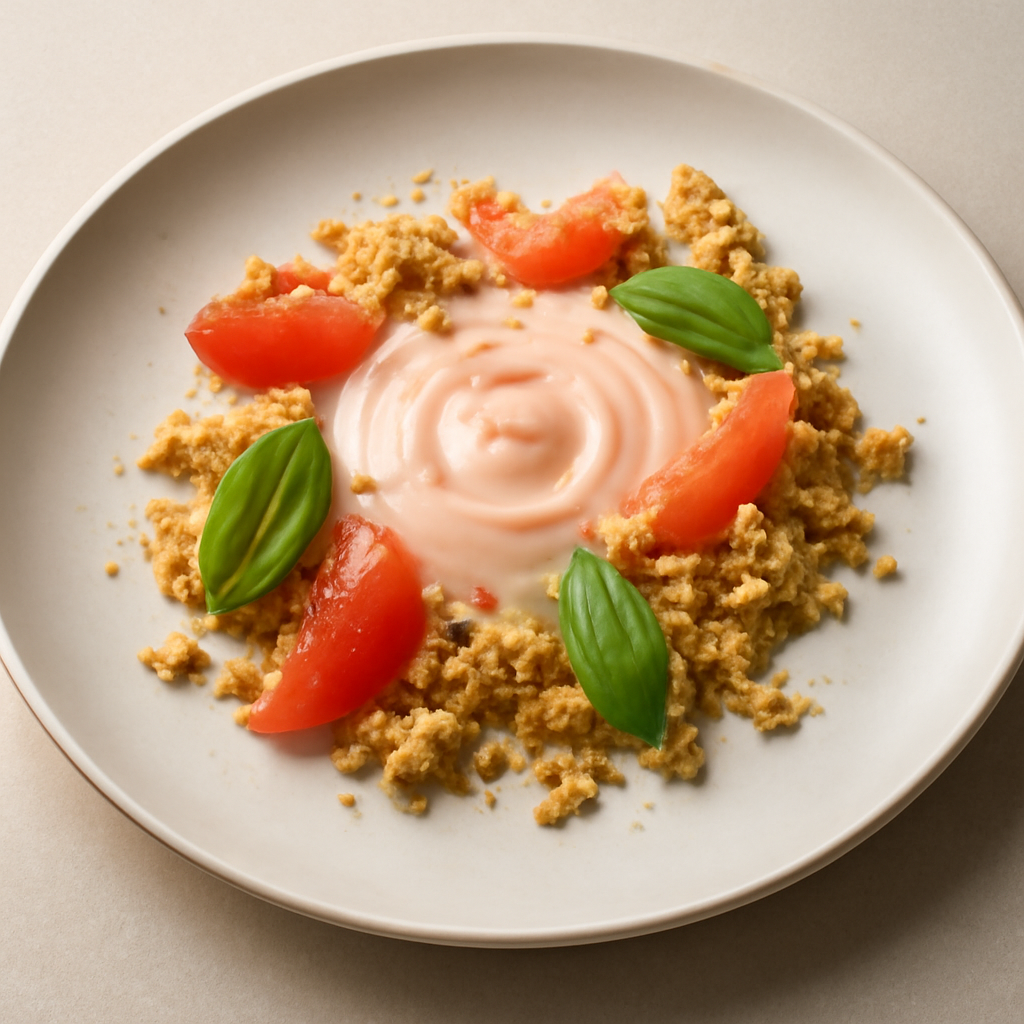 Crostata scomposta con crema al pompelmo