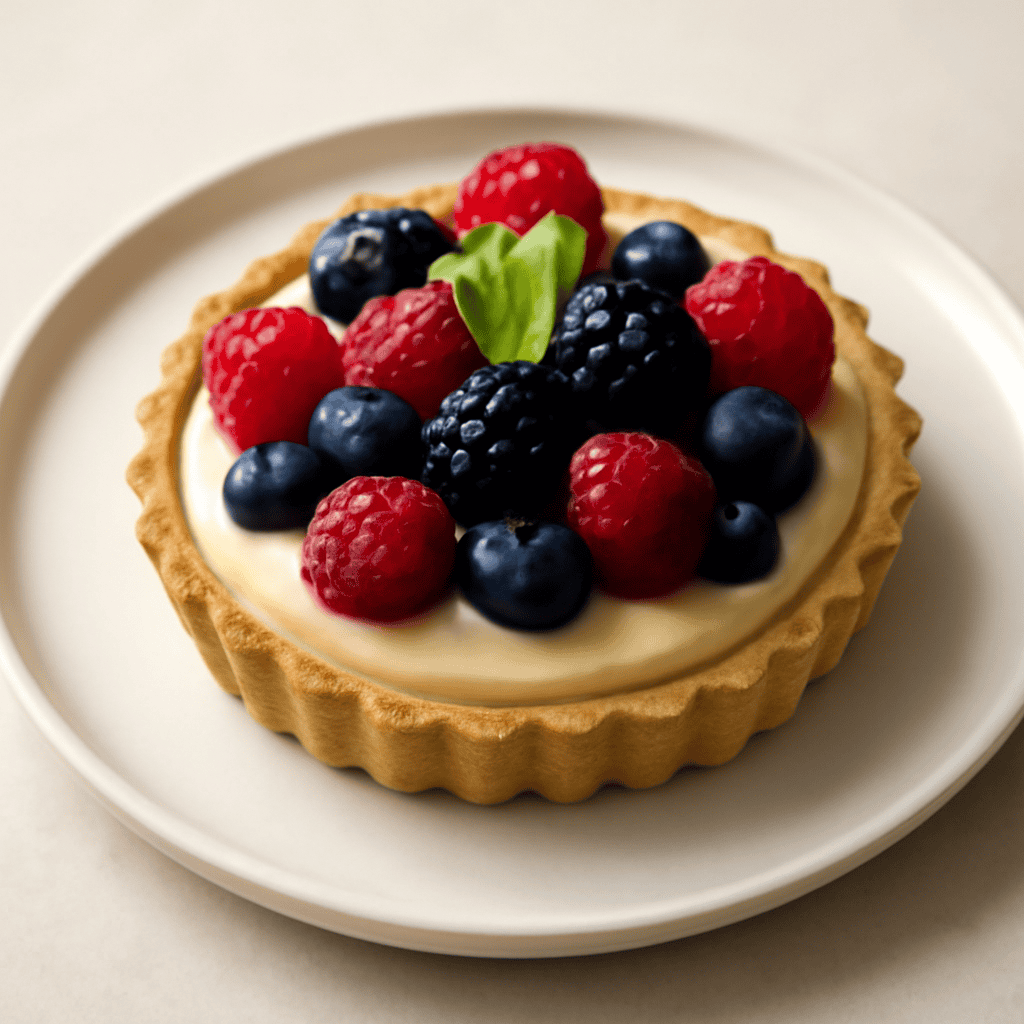 Crostatina al cremino e frutti di bosco