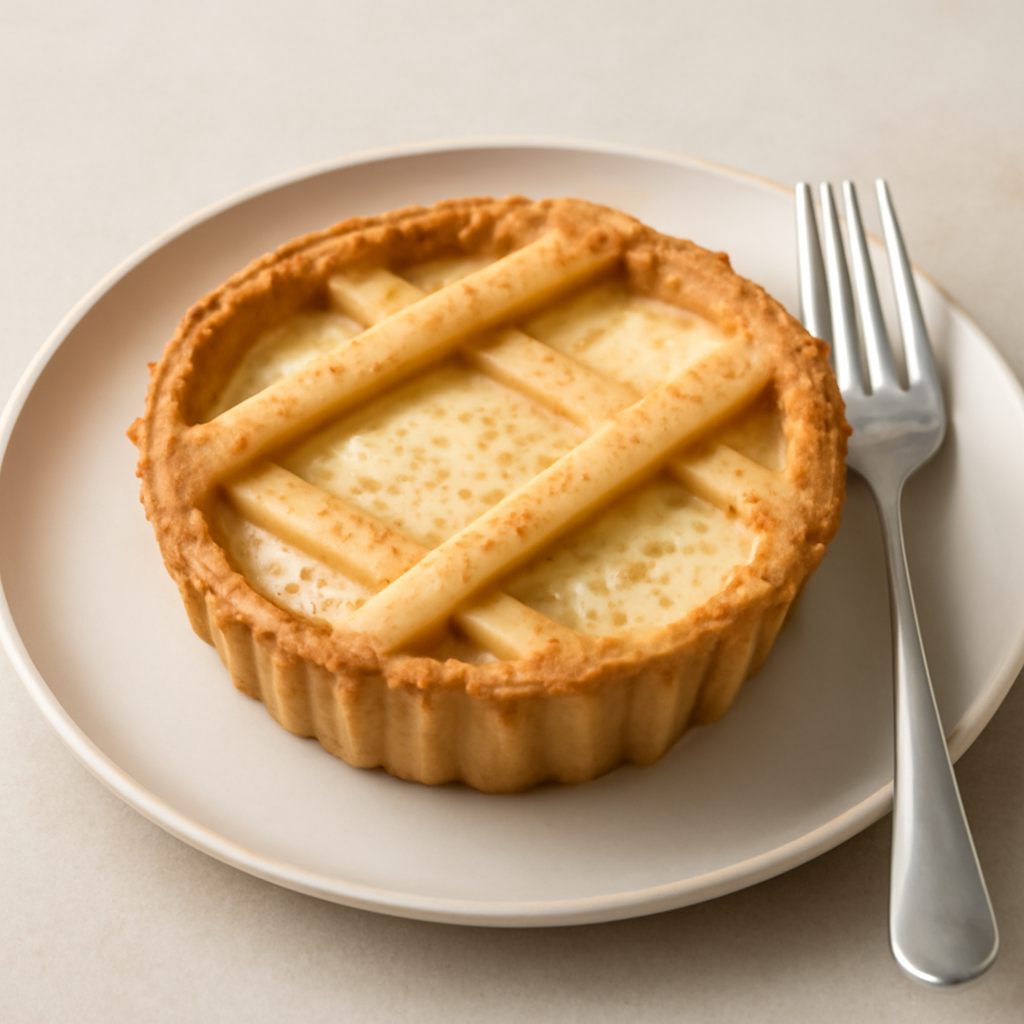 Crostatina con crema flan alla noce moscata