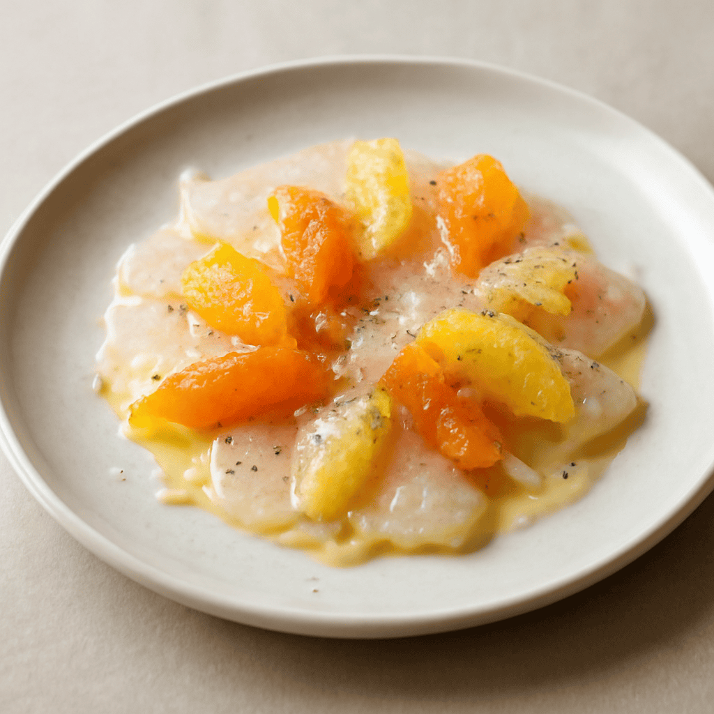 Crudo di spigola profumato agli agrumi