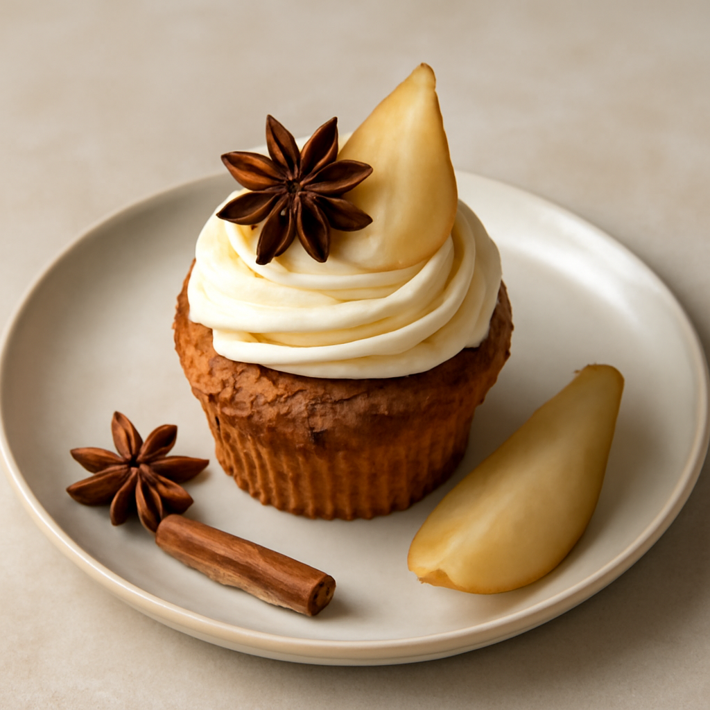 Cup cake anice stellato e pere