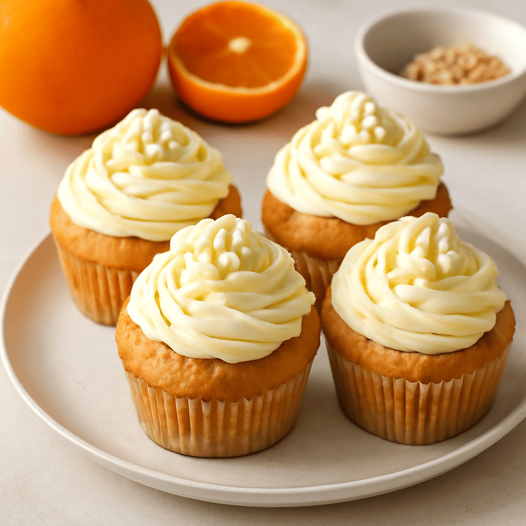 cupcake arancia e semi di papavero