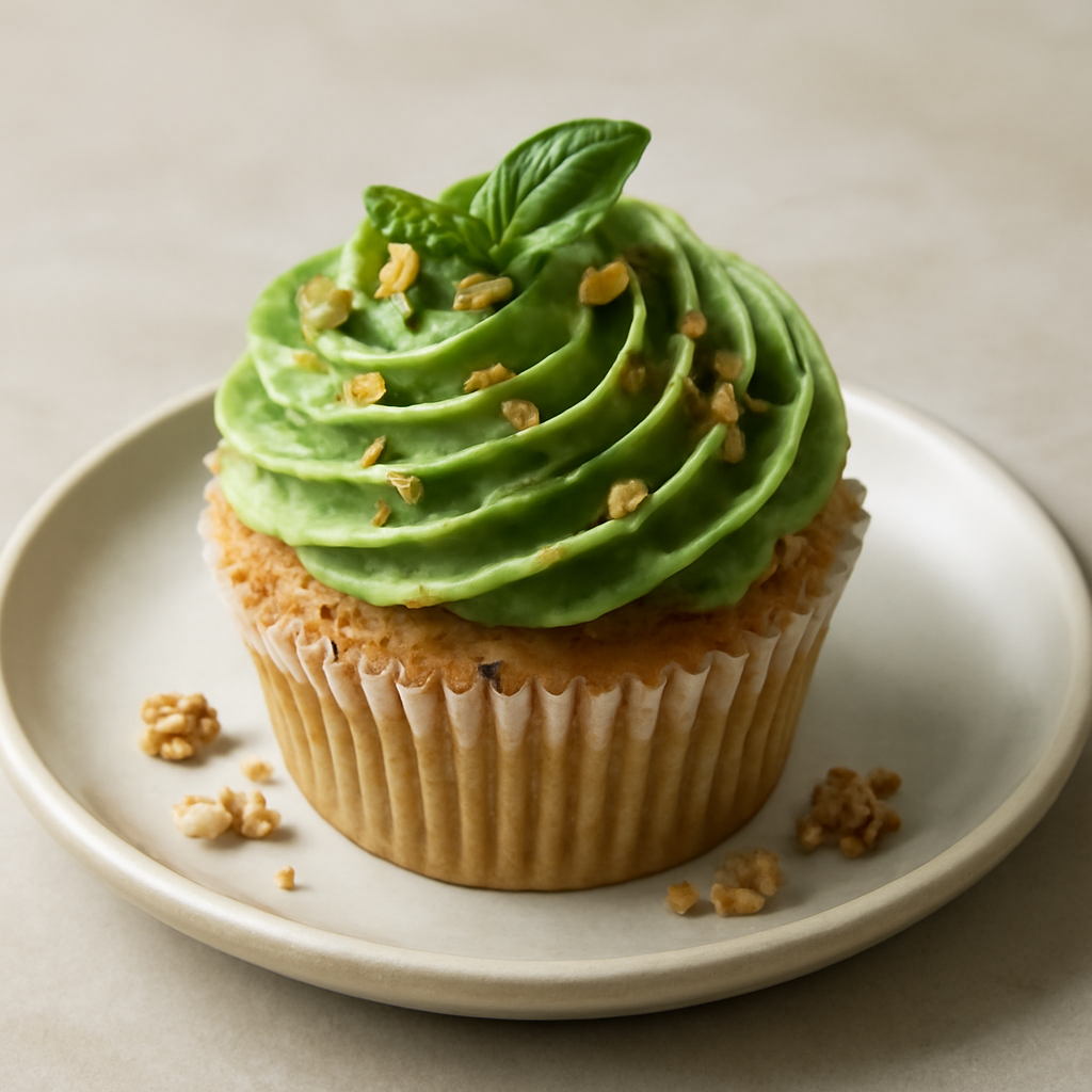 Cupcake noci e basilico