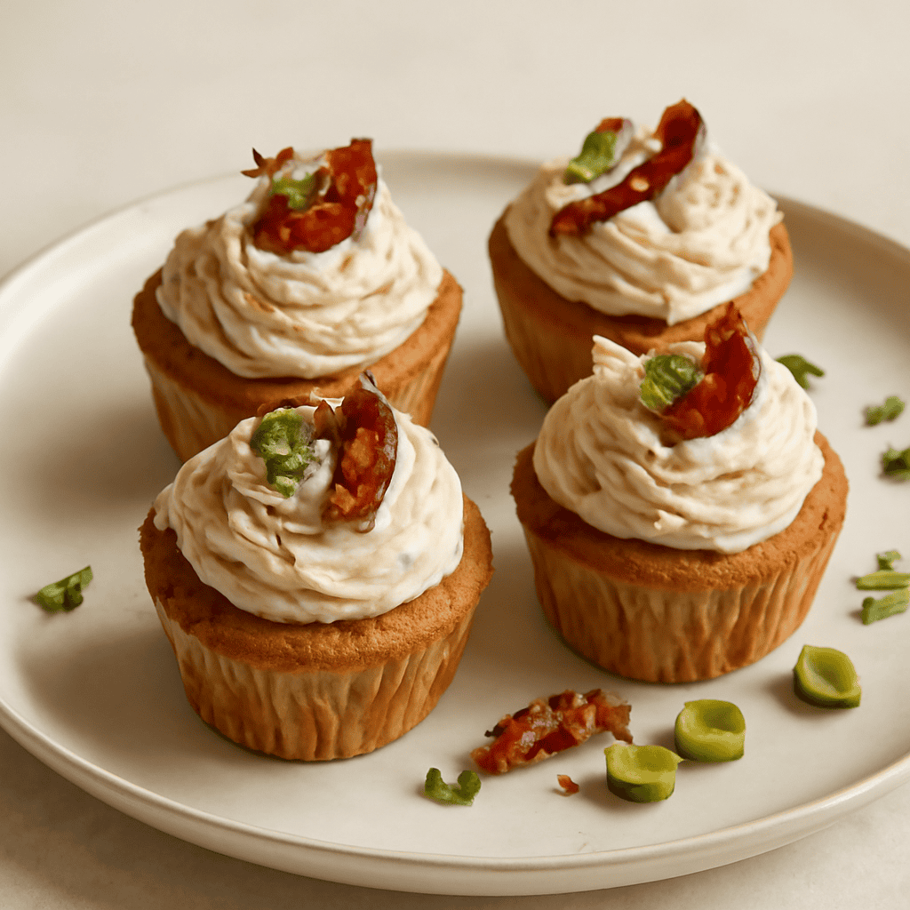 Cupcakes ai pomodori secchi con frosting al tonno