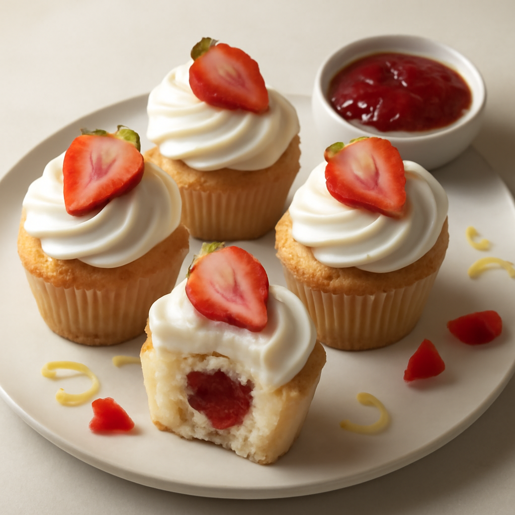 Cupcakes Cuor di Fragola e Limone