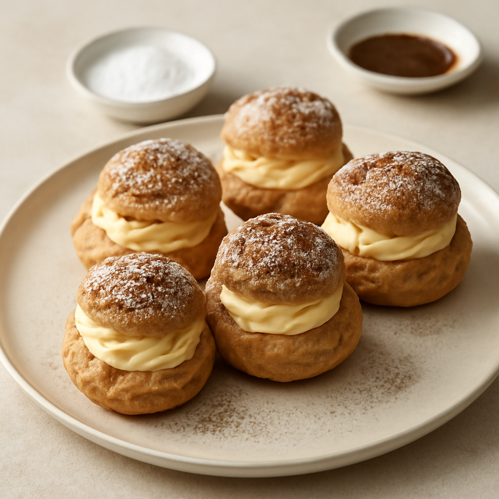 Dolci bigné alla crema