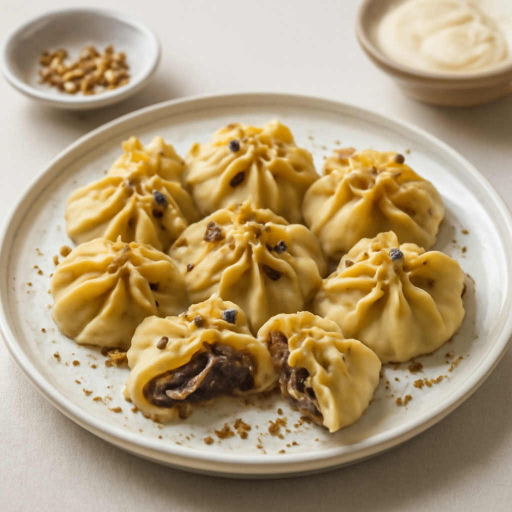 Fagottini con castagne radicchio e provolone