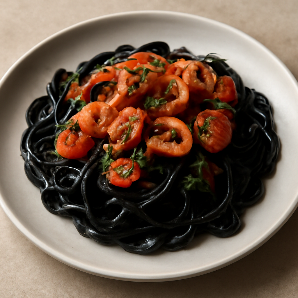 Fettuccine al nero di seppia
