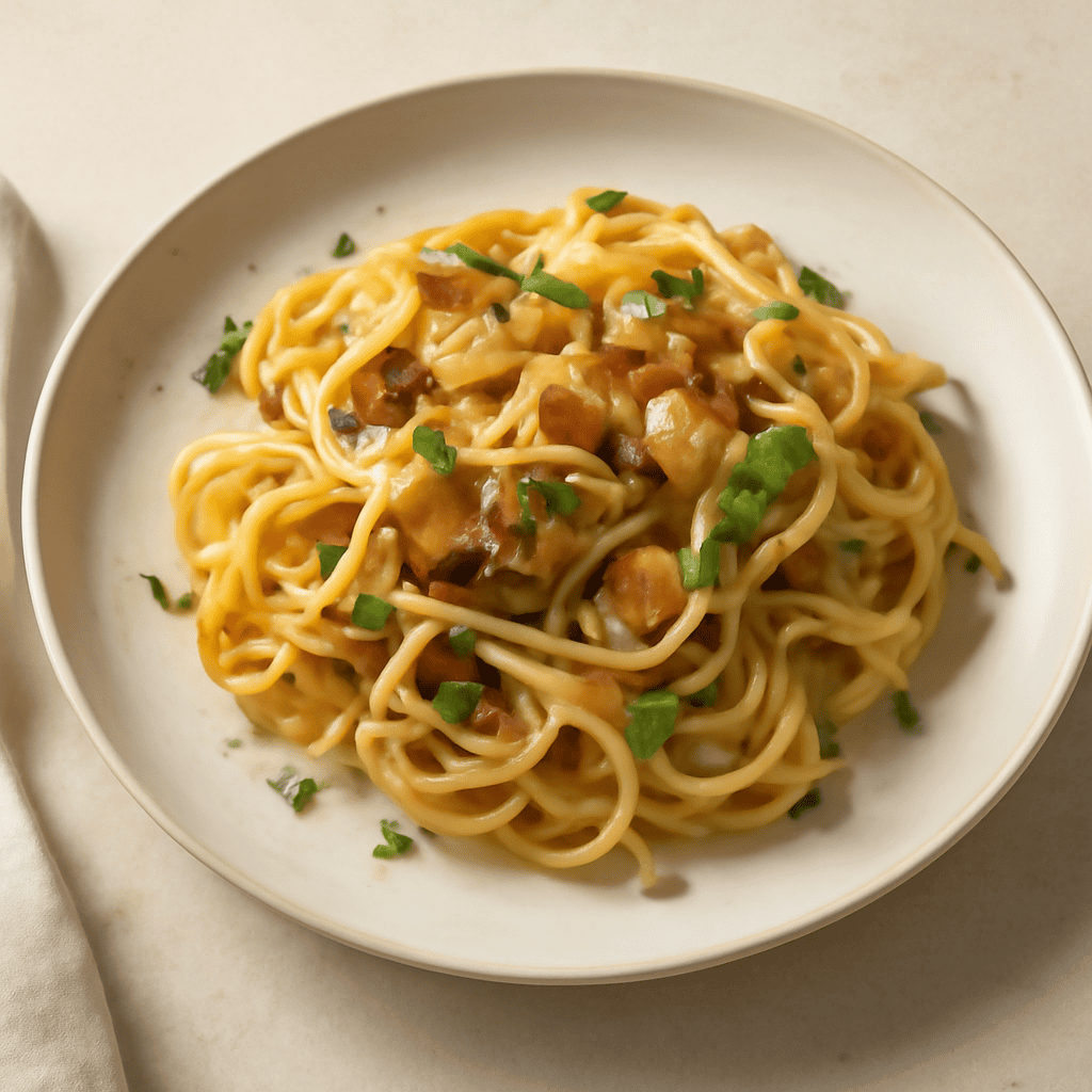 Fettuccine con alici e mandorle tostate