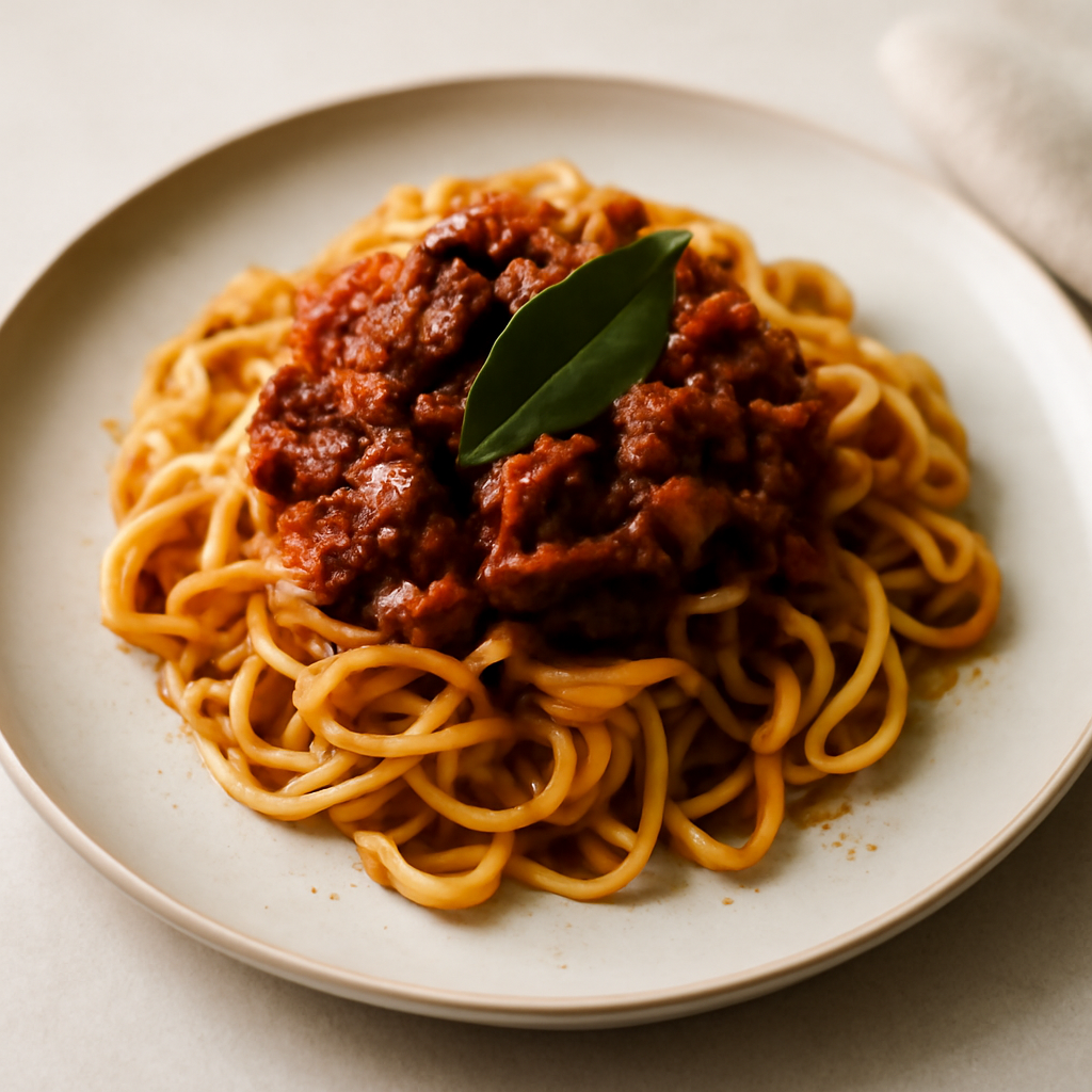 Fettuccine con sugo di cinghiale al profumo di alloro