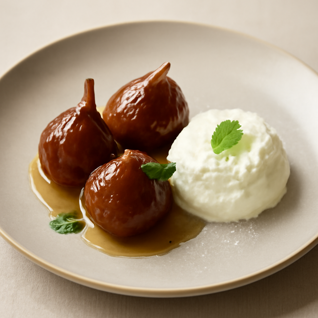 fichi canditi con mouse di ricotta
