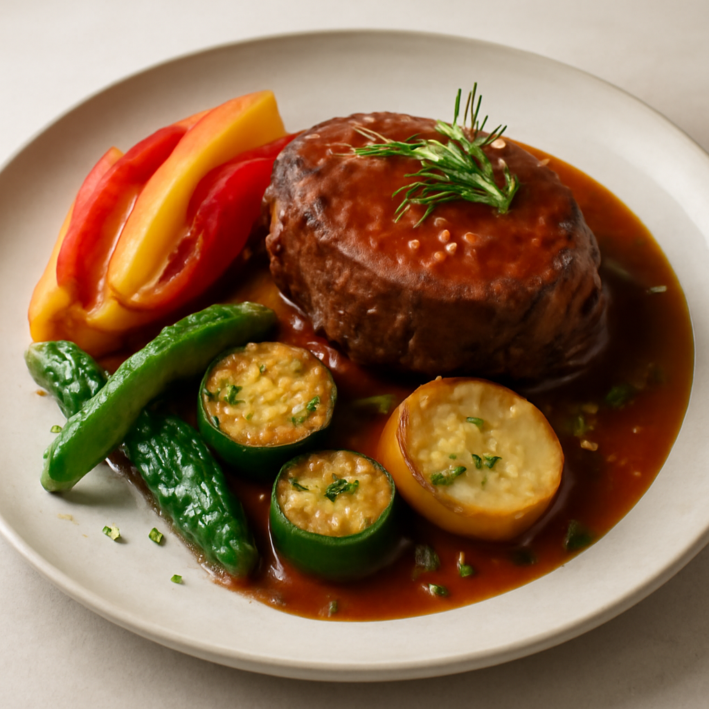Filetto di manzo alla birra con le sue verdure
