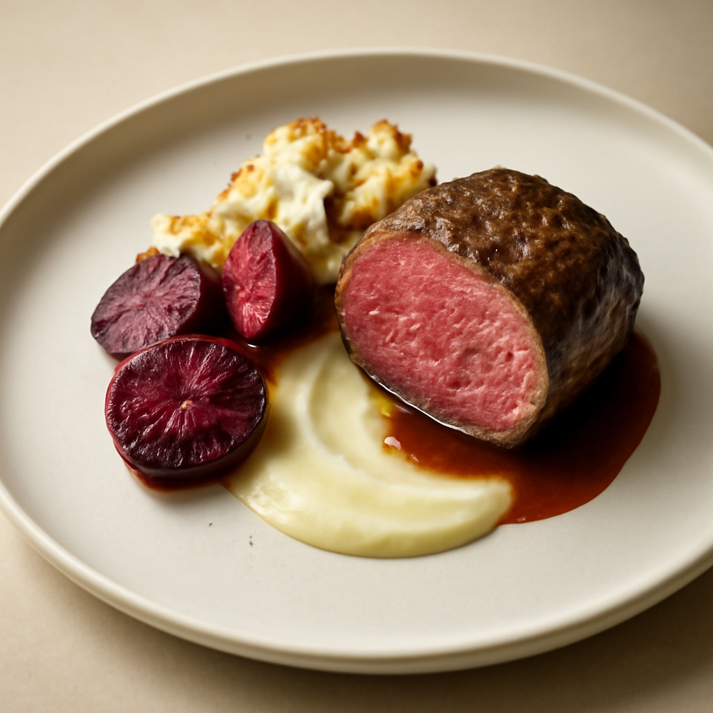 Filetto di manzo con sfumature di rapa rossa