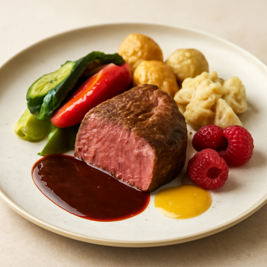 Filetto di manzo in tre salse