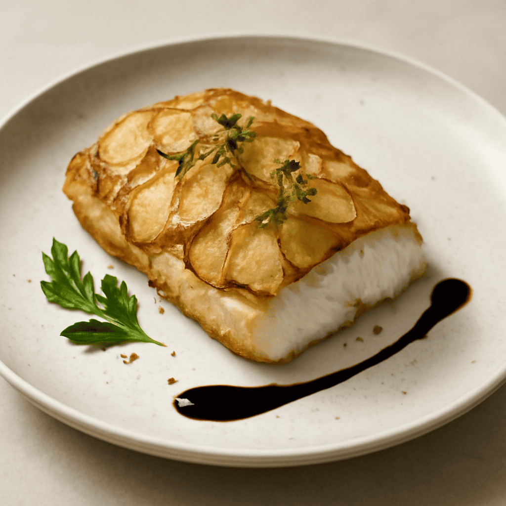 filetto di pesce in crosta di patate