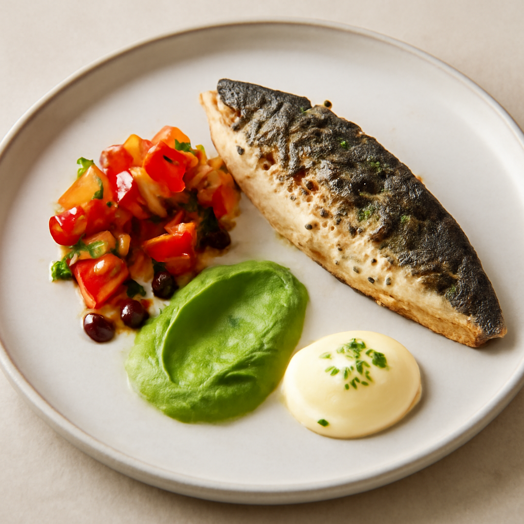Filetto di sgombro al timo e zenzero