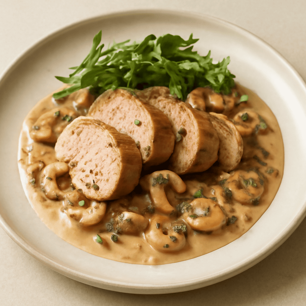 Filetto di suino in salsa champignon