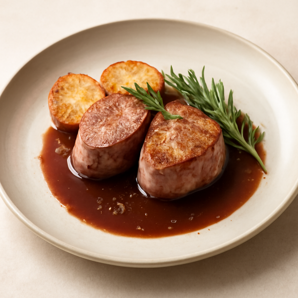 FILETTO DI VITELLO AL ROSMARINO CON FONDO BRUNO