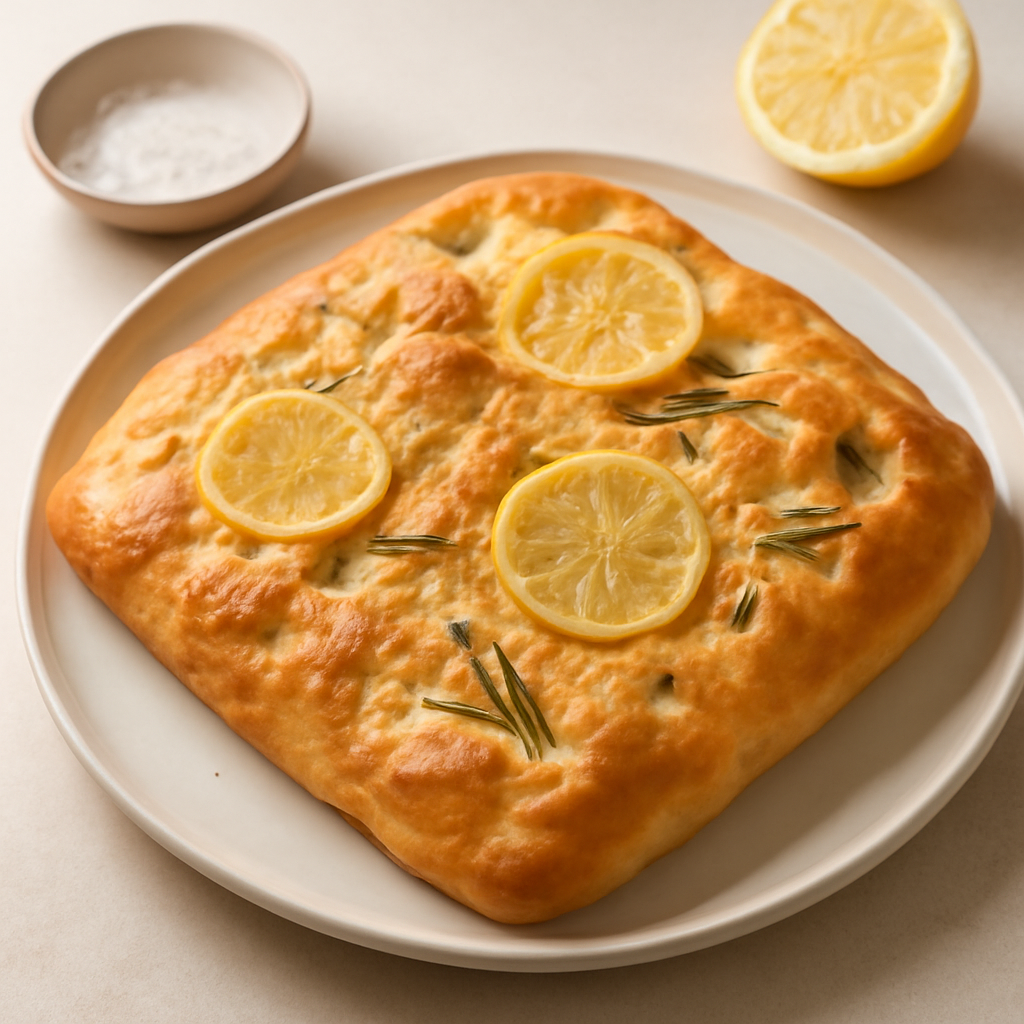 focaccia con birra al limone