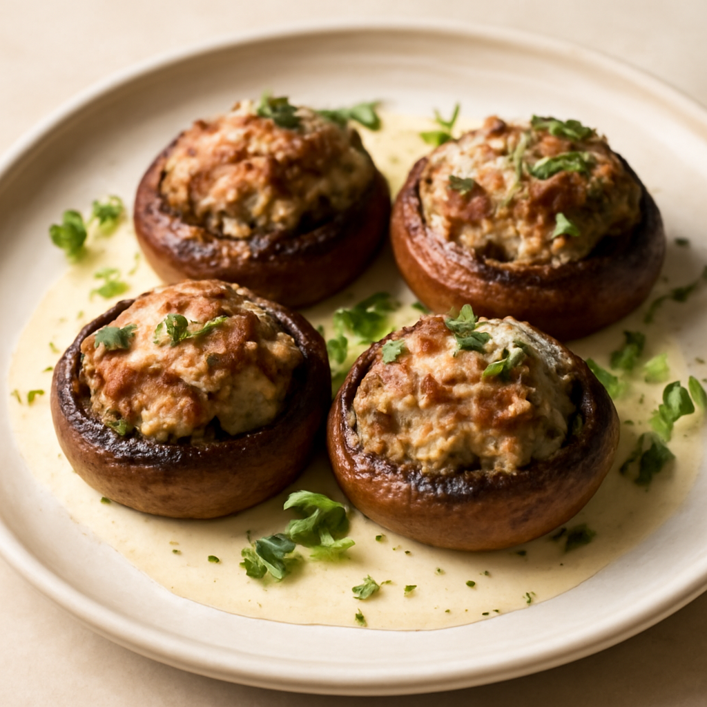 Funghi Ripieni Di Carne