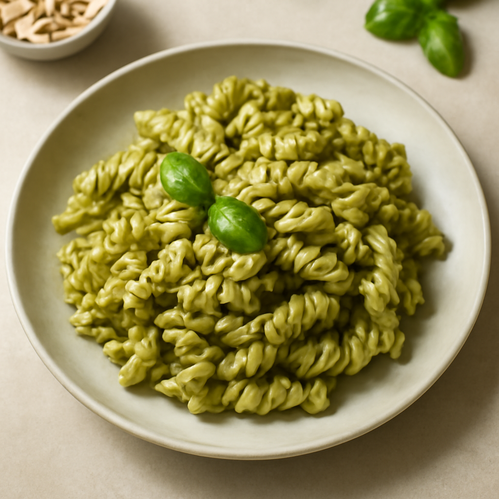FUSILLI AL PESTO DI ZUCCHINE E BASILICO