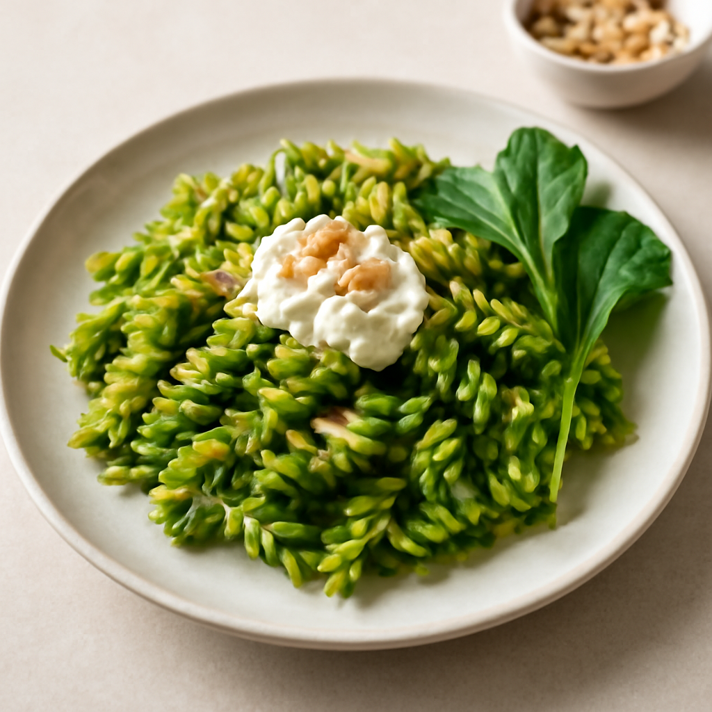 Fusilli con pesto di foglie di ravanelli