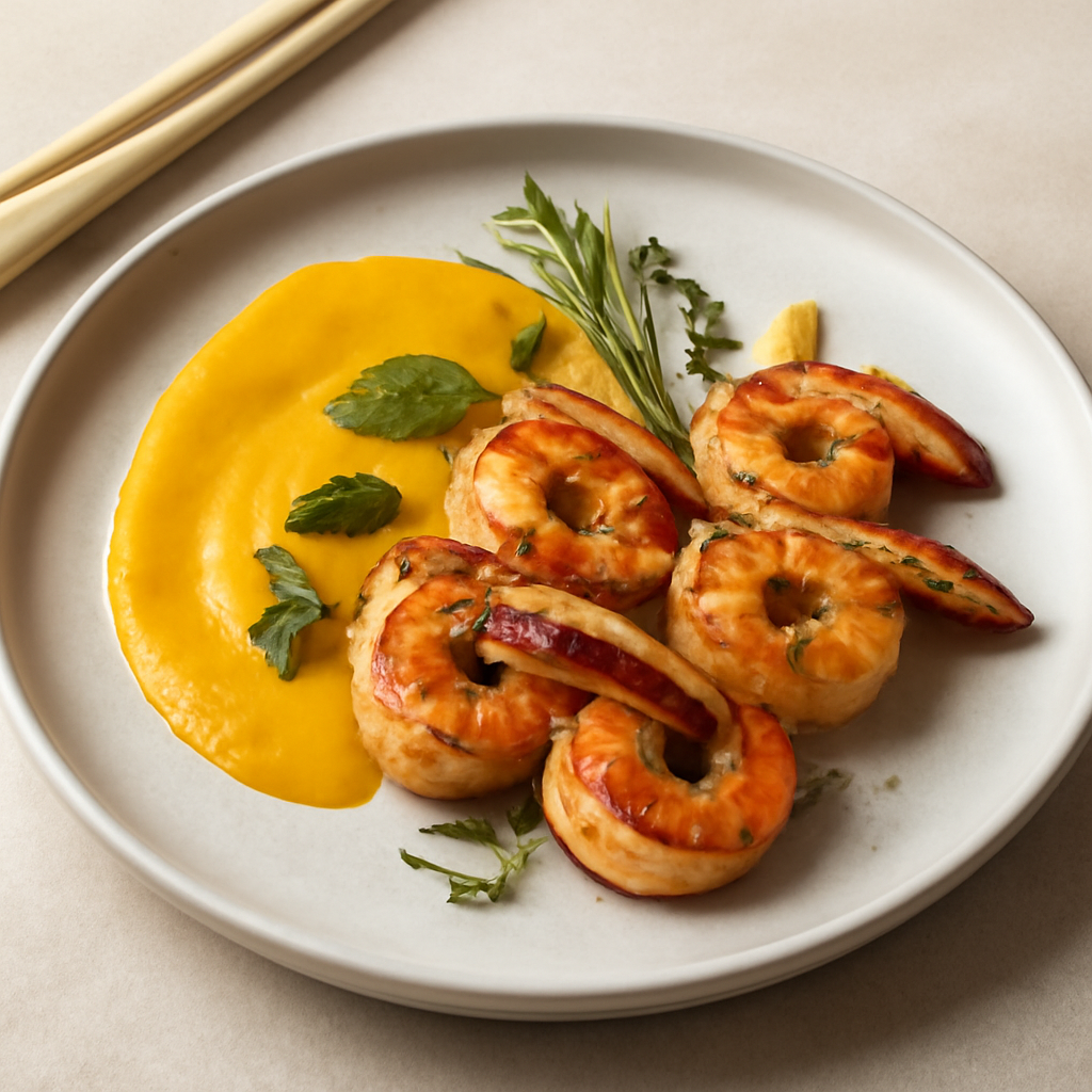 Gamberi grigliati con salsa al mango