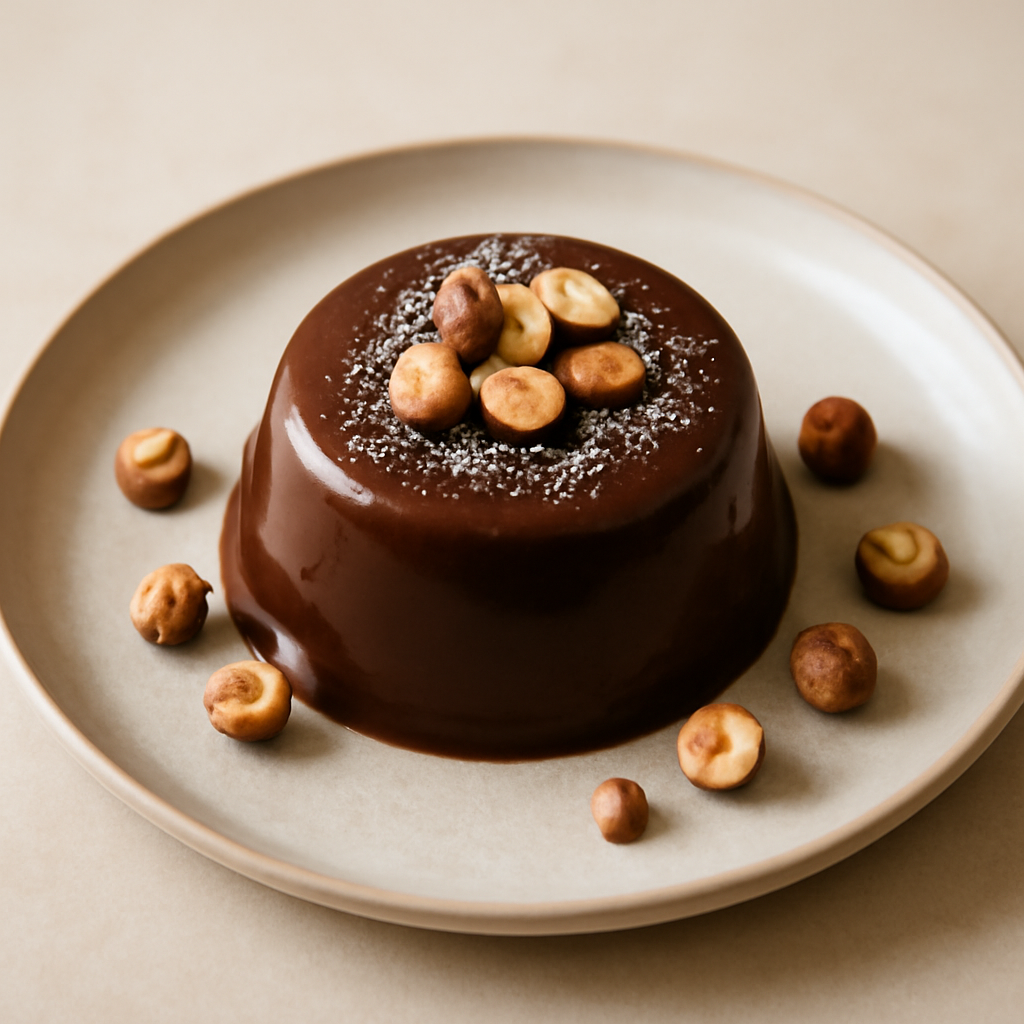 Gelatina al cioccolato con nocciole