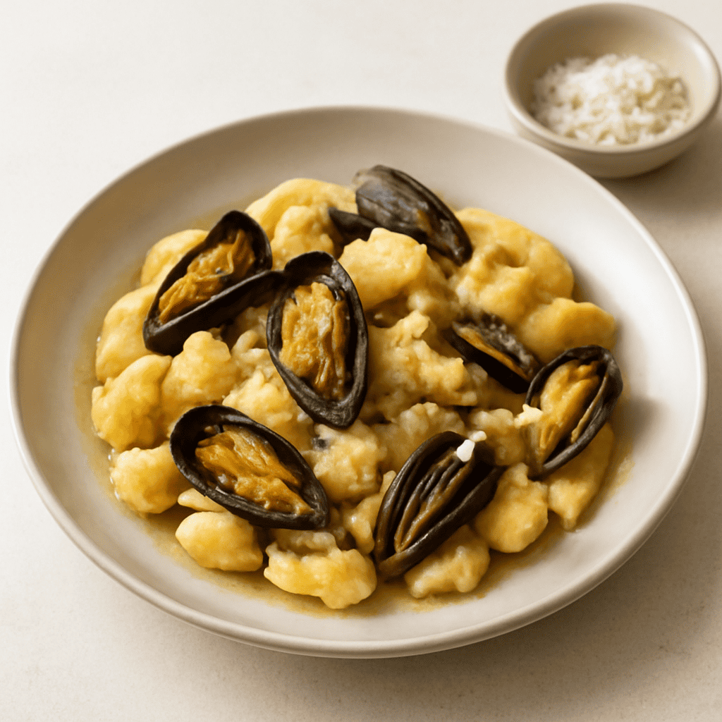 Gnocchetti di grano duro con cozze e pecorino