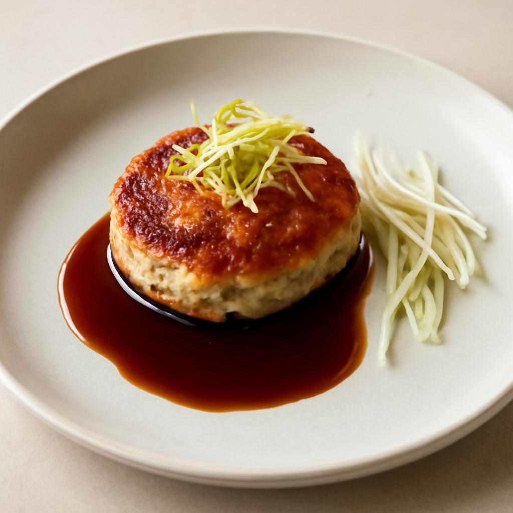 Hamburger di spigola con riduzione di salsa di soia