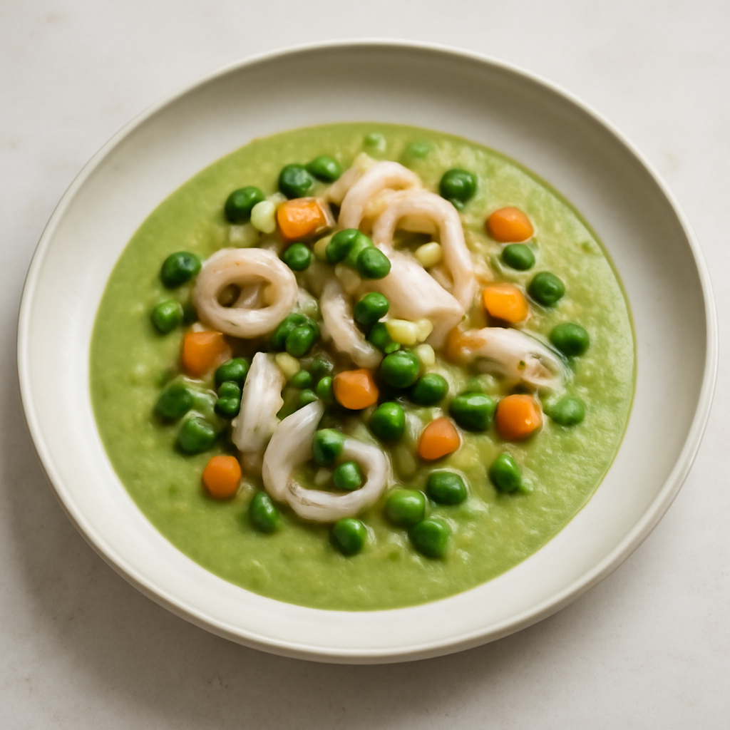 INSALATA DI SEPPIA IN CREMA DI PISELLI