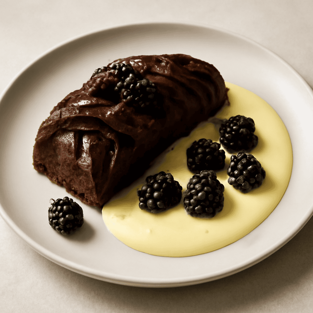 Intreccio di cioccolato alle more