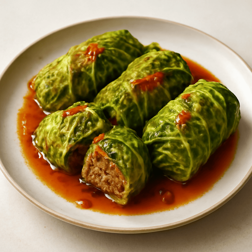 Involtini piccanti di verza con cuore croccante