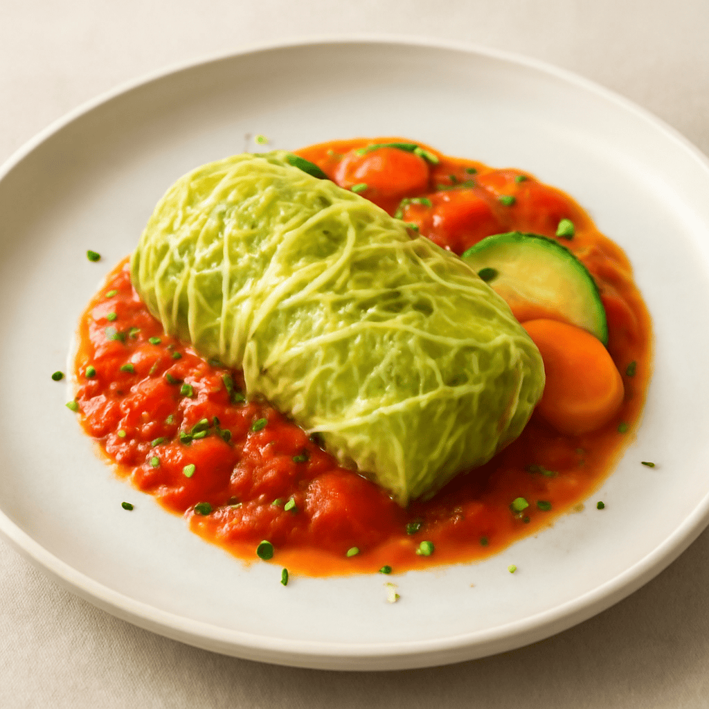 involtino di verza vegetariano