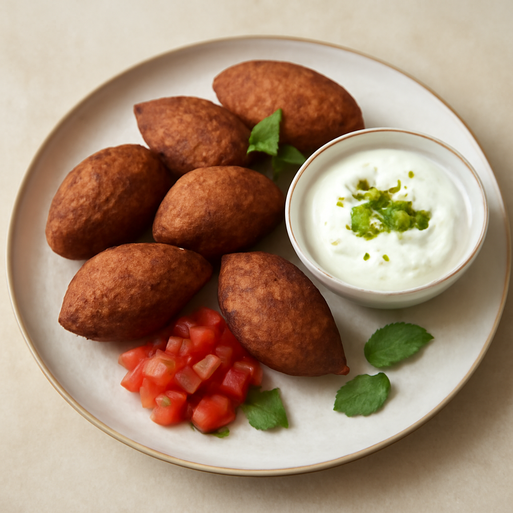 Kibe – Polpettine di manzo e grano con salsa al yogurt e menta