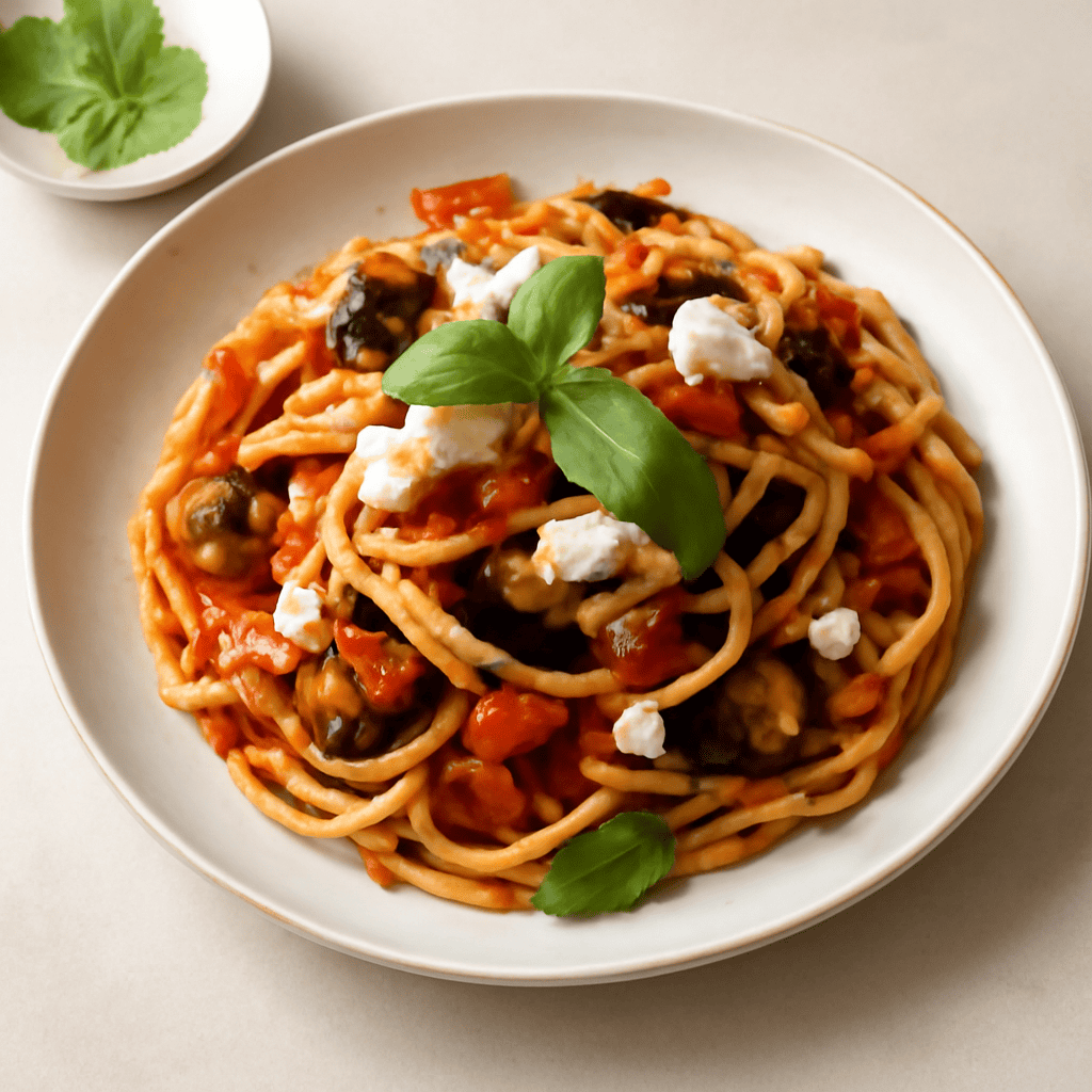 Linguine alla norma rivisitate