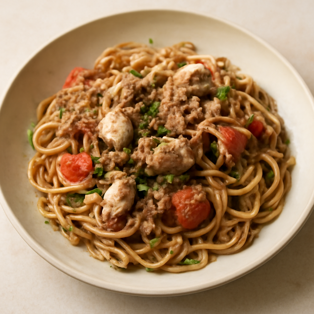 Linguine, calamaretti e salsa pane di segale