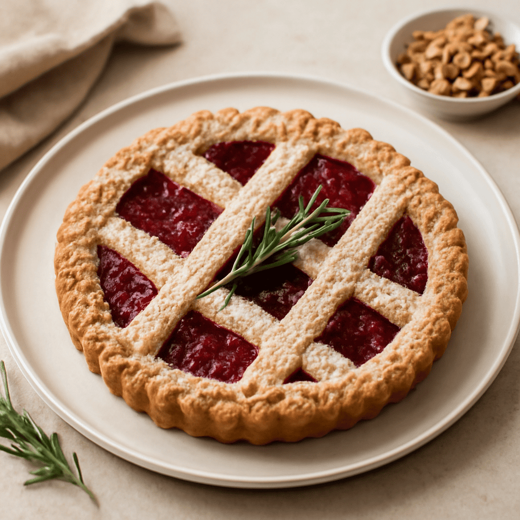 Linzer torte Al rosmarino e noci