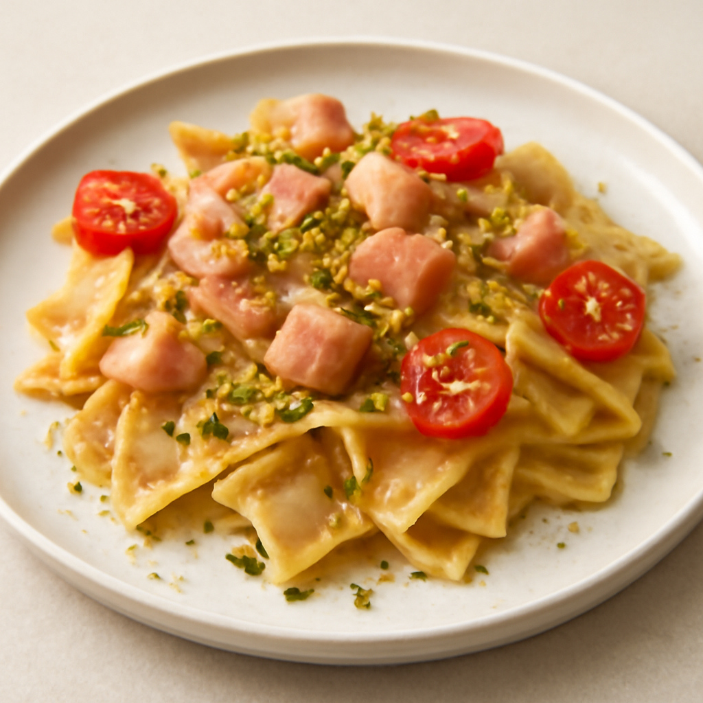 Maltagliati spada e pistacchio