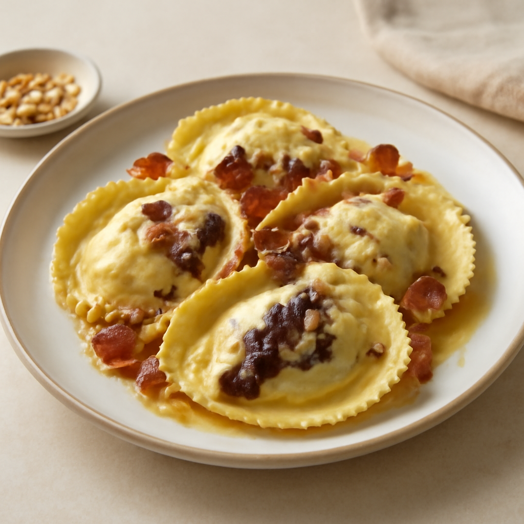 MEZZELUNE ALLA RICOTTA CON RADICCHIO